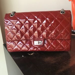 Authentic Chanel Red Patent Reissue